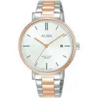 在飛比找ETMall東森購物網優惠-ALBA 雅柏 簡約時尚氣質腕錶/銀X玫瑰金/36mm (V