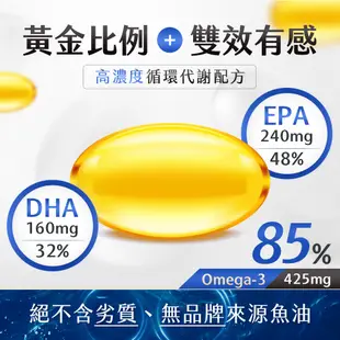 九五之丹【5/20那週有貨】94%高濃度魚油 rTG 60粒 Omega3 DHA EPA 循環 vivomega，魚油