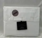 Ralph Lauren Organic Cotton Lovan Jacquard StudioWhite Queen Flat Sheet $215 NIP