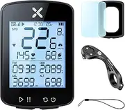 XOSS G+ Wireless Bike Computer, GPS Cycling Speedometer and Odometer with Bluetooth and ANT+, Bicycle Accessories with LCD Display, Waterproof MTB Tracker Fits All Bikes
