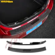 For Mazda 3 2020-2022 Steel Carbon Fiber Rear Bumper Protector Guard Sill Plate