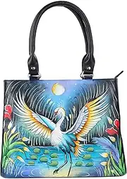 [MAWESHI] Original Leather Hand Painted Shoulder Bag for Women with Triple Compartment