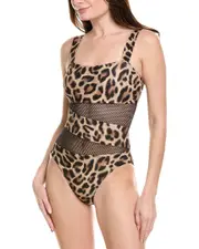 Carmen Marc Valvo Spliced One-Piece