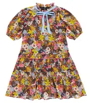 [Paade Mode] Paade Mode Floral cotton and silk dress Y 10 multicoloured