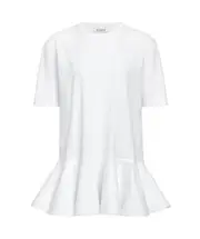 Alaïa Peplum Flared T-Shirt FR34,FR36,FR38,FR40 white