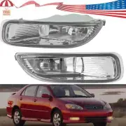 Pair For Toyota Corolla 1.8L 2003 2004 Front Bumper Fog Light Driving Lamps Lens (for: Toyota)