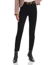 Veronica Beard Ryleigh SlimHigh Rise Straight Ankle Jeans in Onyx