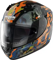 Nolan N60-6 Foxtrot Helmet, black-orange, Size XS for Men Black Orange