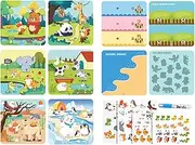 Paint with Water Books for Kids - Reusable Watercolor Magic Painting Book,Educational Learning Water Coloring Drawing Paper Kits for Boys, Girls, Toddler