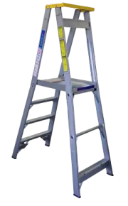 INDALEX 4 STEP PLATFORM LADDER - Platform Height 1.2m