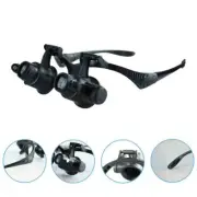 Head-Mounted Glasses Magnifying Glass Circuit Board 20X Jewelry With LED Light