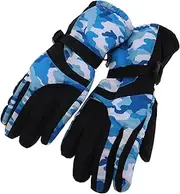 [Toddmomy] Warm Men's Ski Gloves Winter Waterproof Touchscreen Cycling Gloves for Cold Weather Outdoor Activities