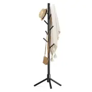 Wooden Tree Coat Rack Stand Freestanding w/ 8 Hooks for Bags Hats Coats Scarves