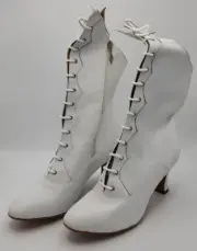Stagelight Premiere Dance Boots Toulouse 2.5" Playbill Heel White US Size 10 M