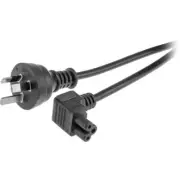 DOSS RCLPC53 3m Right Angle Clover Leaf Iec-C5 Appliance Lead Black
