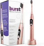 [Burst] Pro Sonic Advanced Electric Toothbrush for Adults (Rose Gold) | Soft Bristles | 33,000 Vibrations | Long-Lasting Battery and Multiple Brushing Modes
