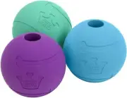 Fetch Balls Extremely Durable Natural Rubber Toy 3 inch Balls - Pack of 3