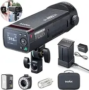 Godox AD200 Pro II GODOX AD200Pro II Flash, 2.4G HSS Flash Strobe, 0.01-1.8s Recycling, 2980 mAh Battery, 500 Full Power Flashes, One-Tap Sync with X3 (GODOX AD200Pro Upgraded)