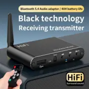 Bluetooth-Compatible 5.4 Audio Adapter AUX Receiver Transmitter 2-in-1