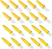 20 Pcs Corn Holders, Stainless Steel Corn Holders Set, Corn On The Cob Holders Set, Perfect for Skewers BBQ, Camping and Home Cooking
