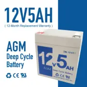 Tpower 12v 5ah SLA AGM Sealed Lead Acid Battery Deep Cycle battery Ebike Scooter