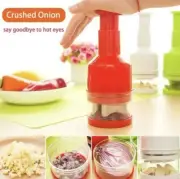 Onion Chopper Garlic Ginger Crusher Vegetable Cutting Machine Kitchen 1PC Red