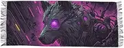 [XYMZR] Purple Cyberpunk Wolf Women’s Scarf Soft Warm Long Scarves Shawl Wrap for Winter Autumn Spring Travel Office Home, Multi-colored