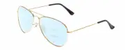Prive Revaux Commando Unisex Aviator Multi-Focus Blue Light Glasses in Gold 60mm