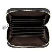 Women Zip Leather Wallet Card Holder Short Wallet Rfid Blocking Coin Purse Pouch