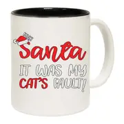 Santa It Was My Cats Fault Christmas Mug Cup