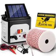 Solar Electric Fence Charger with Tape 8km - 25pcs Insulators
