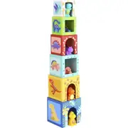 12pc Tooky Toy Nesting Boxes Animal Dinosaur Stacking Kids Activity Play 12m+