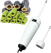 Electric Vegetable Corer, Cordless Zucchini and Seafood Corer, Fruit and Vegetable Corer with 2 Cutter Heads, Stainless Steel Fruit Seed Remover Fruit Digging Corer, Adjustable Speed, for Kitchen
