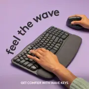 Logitech Wave Keys Wireless Ergonomic Keyboard (Graphite)