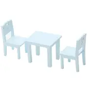 3 Pcs Kids Table Chair Simulation Furniture Mini Chair Toy Children Desk Chair Set Furniture Model C