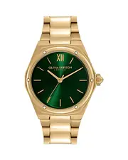 Olivia Burton Hexa Watch, 33mm Green/Gold
