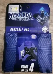 Marvel Black Panther Wakanda Forever Tote Grocery Bag Reusable