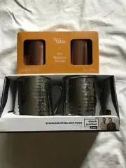Drew & Jonathan Home + Our Table Moscow Mules + Steel Bar Mugs Lot New