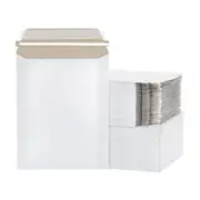 150 - 11" x 13.5" White Rigid Stay Flats Self-Seal Cardboard Envelope Mailers