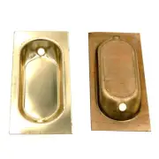 Pair Amerock Chrome 3 1/16" Flush Sliding Door Recessed Pulls AO2214-3