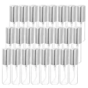 25 Pcs 5ml Fine Mist Bottles Refillable Empty Mini Spray Bottles (Clear/Silver)