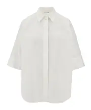 P.A.R.O.S.H. Collared Short-Sleeve Shirt M White