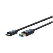 Clicktronic 0.5m Male USB C 3.1 to A Fast Charging Cable Connector 5Gbps Black