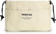 IGNPION 10 Pockets Tote Bag Organiser Small Canvas Handbag Purse Insert Organiser, Zipless Closure Pouch Handbag Liner - Stand on its Own