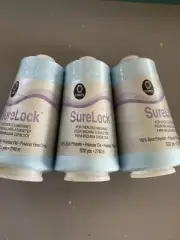 SURELOCK Overlock Machine THREAD, Lot of 3, 3000 Yards Each, ICY BLUE 4310 NEW