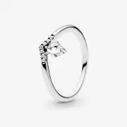 BN GENUINE PANDORA SS CLASSIC WISHBONE RING-197790CZ-52