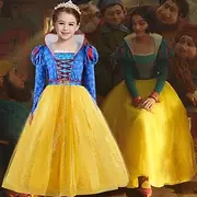 Snow White Princess Fairy Dress Cosplay Costume Tulle Dresses Carnival Costume Dress Up Movie Cosplay for Girls' Kid's Halloween Carnival World Book Day Perfor