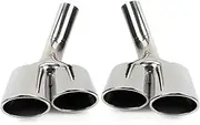 1 Pair Car Styling Exhaust Tip Muffler Stainless Steel Trim Tail Throat Compatible For Mercedes Benz G-Class W463 G500/G63/G550 CR2007