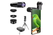 4-in-1 Mobile Phone Camera Lens Kit 22X Telephoto Lens Monocular Telescope for iPhone Android Cell Phone