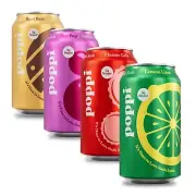 Poppi Sparkling Prebiotic Soda Beverage with Apple Cider Vinegar 12 oz 12 Pack